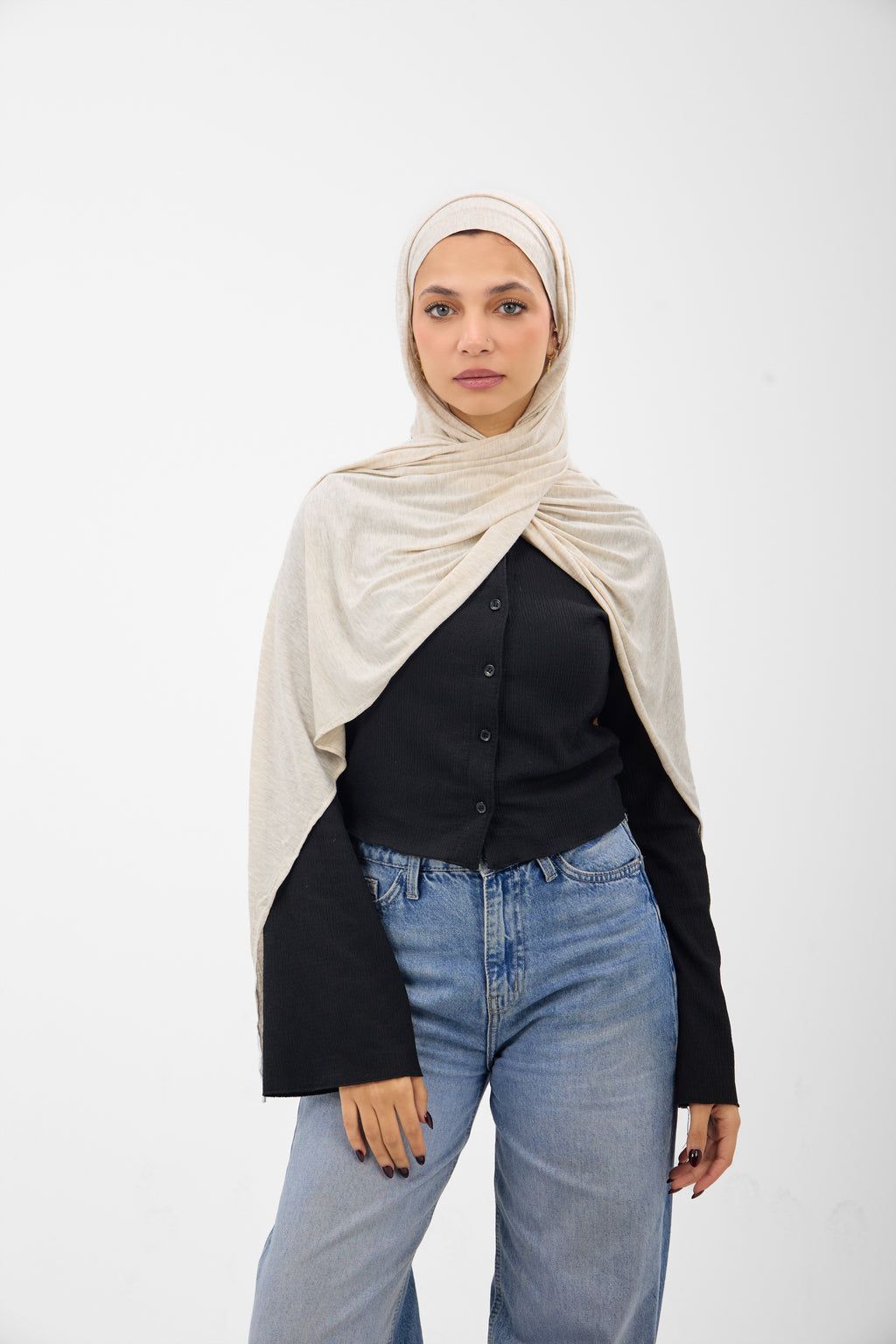 Cotton Soft Lycra - Scarf