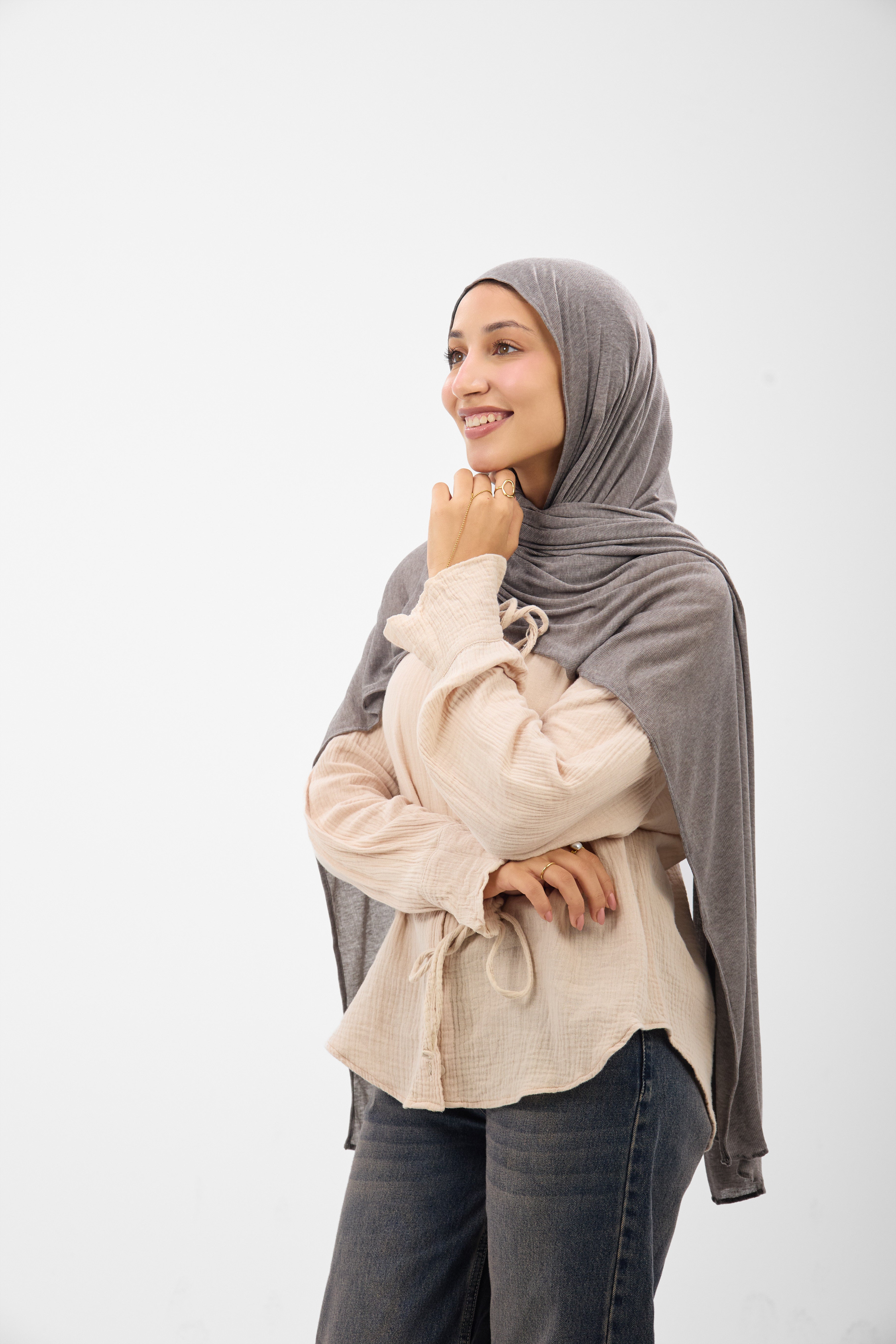 Ribbed Soft Lycra - Scarf