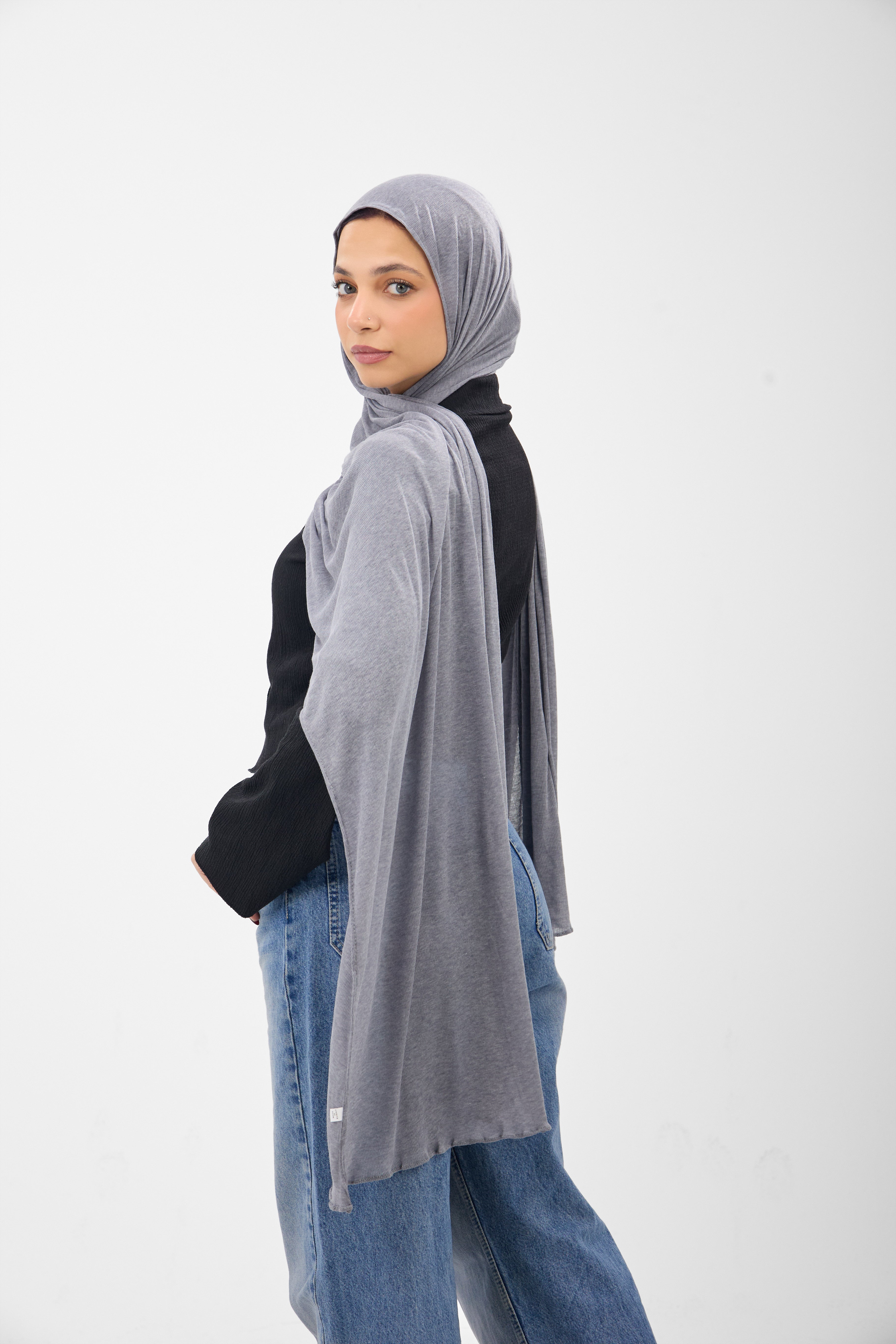 Ribbed Soft Lycra - Scarf