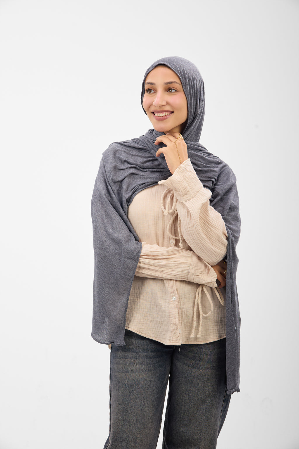 Ribbed Soft Lycra - Scarf