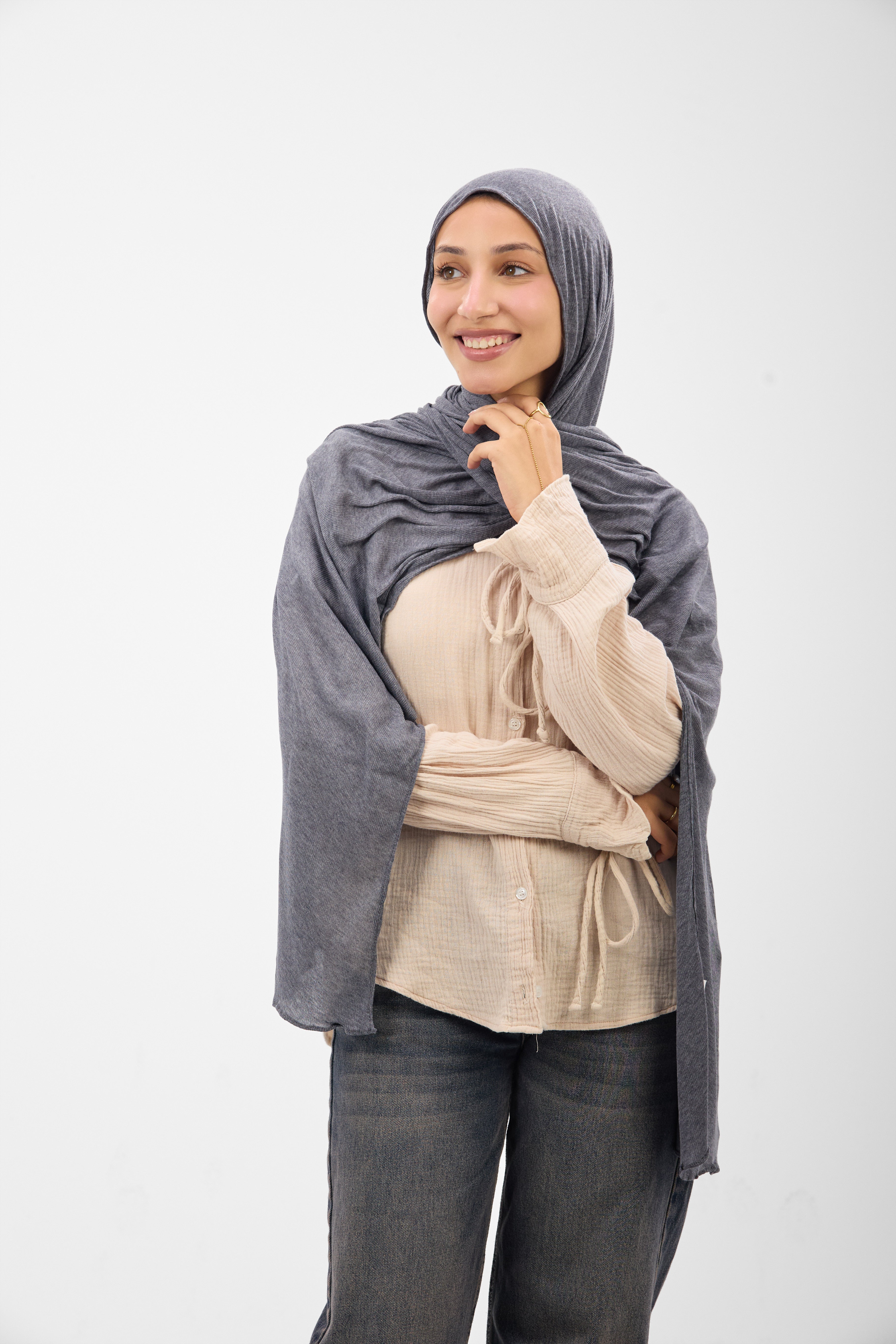 Ribbed Soft Lycra - Scarf