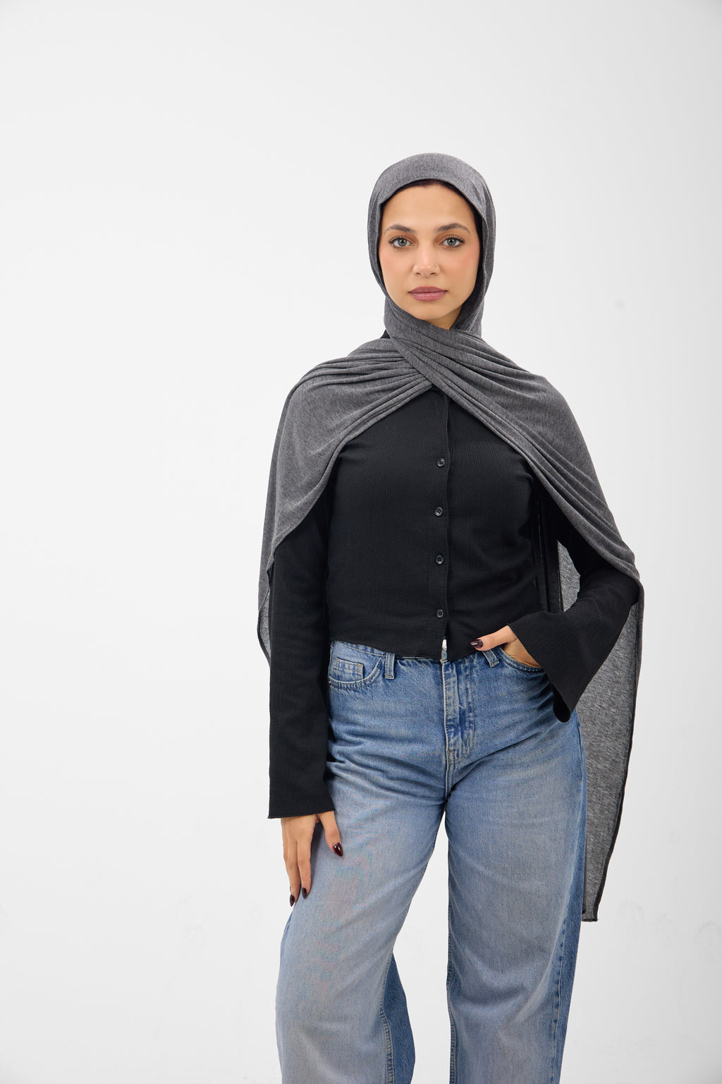 Ribbed Soft Lycra - Scarf