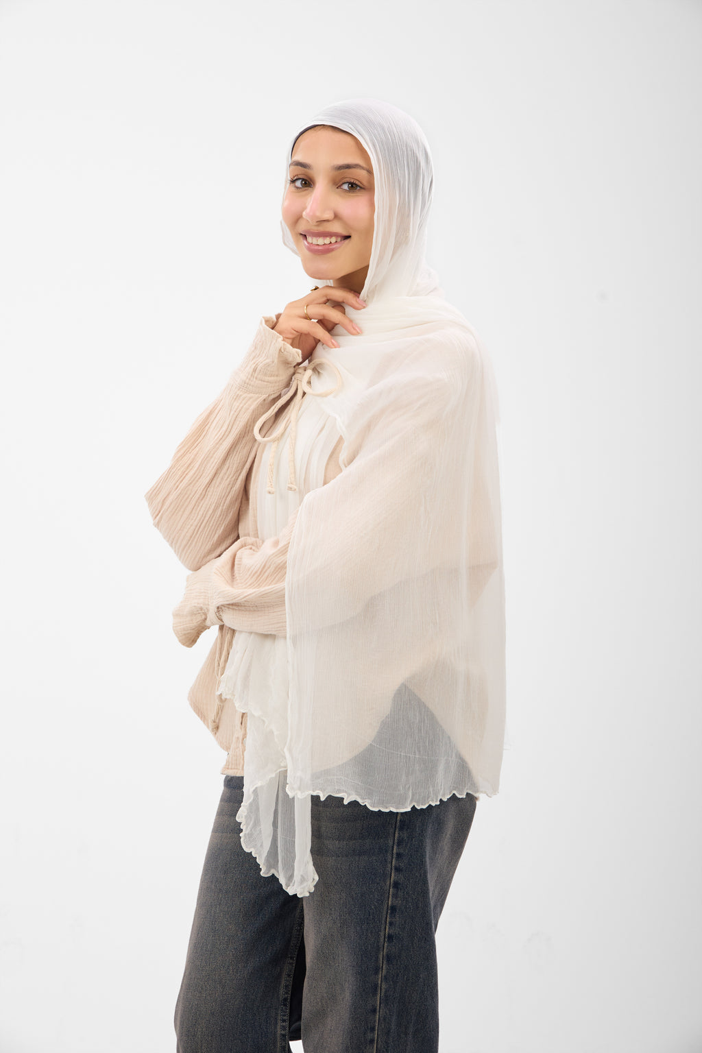 Ruffled Chiffon - Scarf