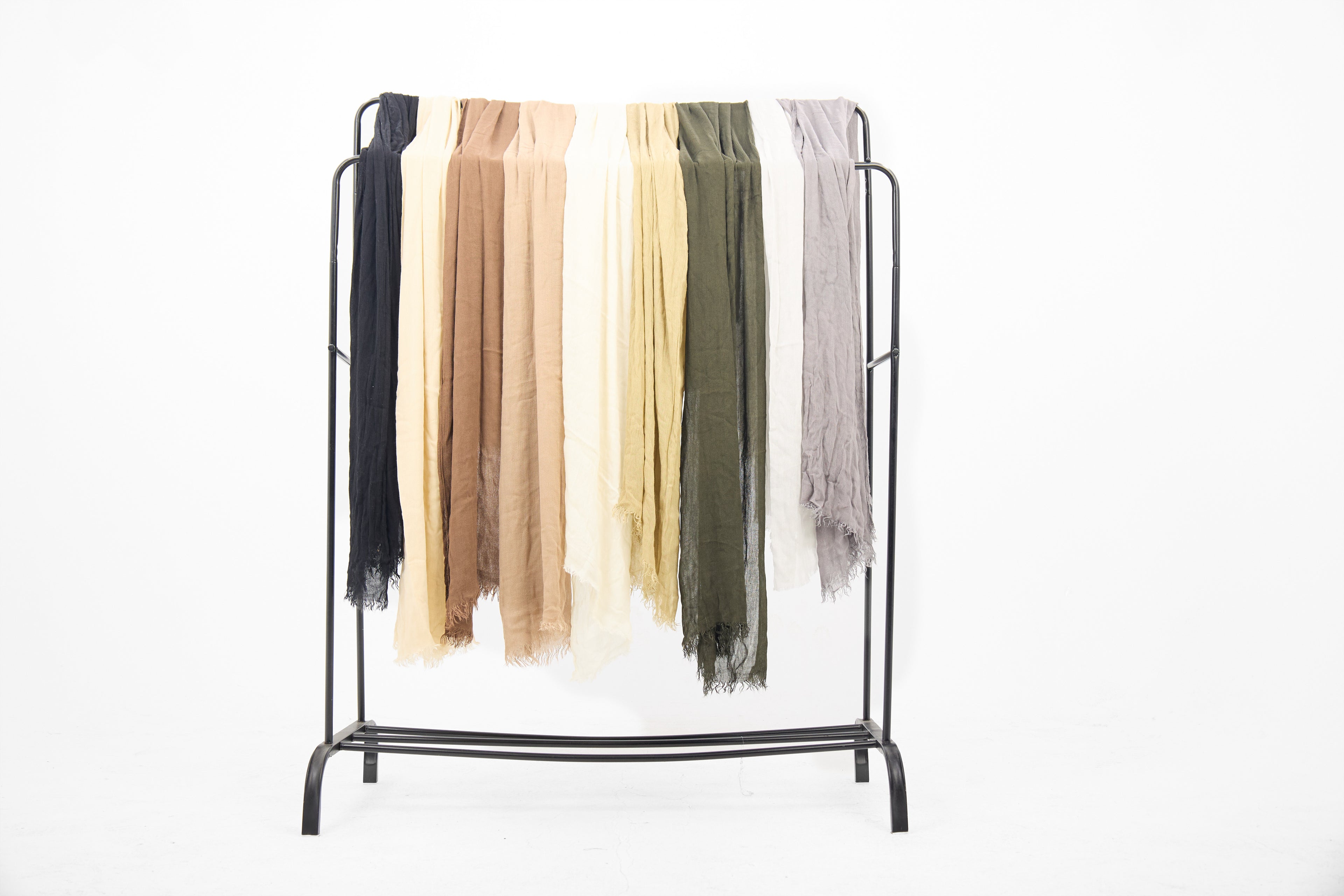 PLAIN CRUSHED LINEN - SCARF