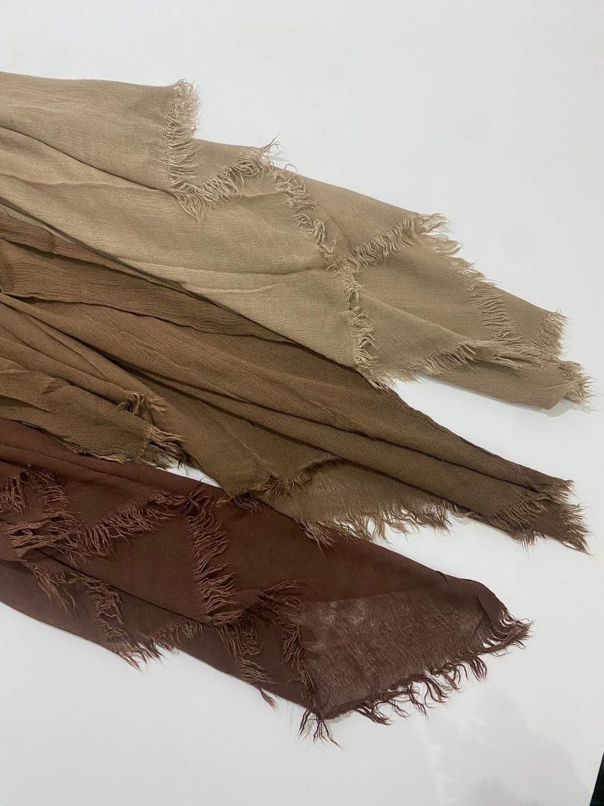 PLAIN CRUSHED LINEN - SCARF