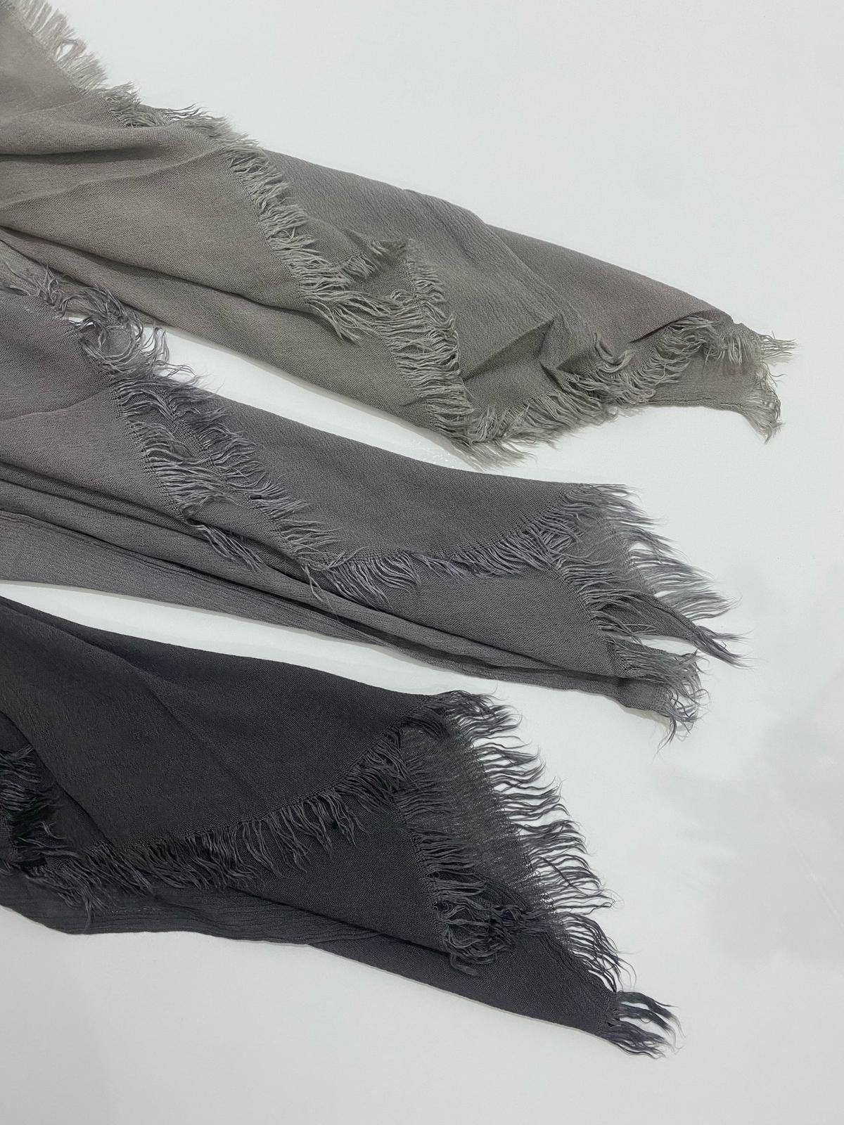 PLAIN CRUSHED LINEN - SCARF